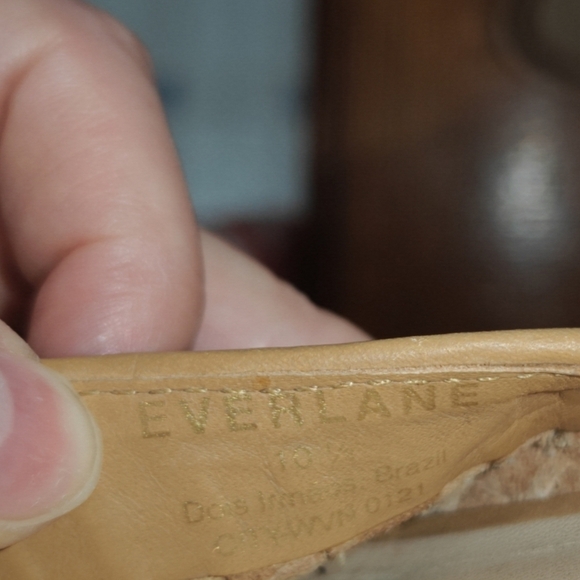 Everlane The City Sandles Size 10.5 Leather Beige Slip On Mules - Picture 7 of 12